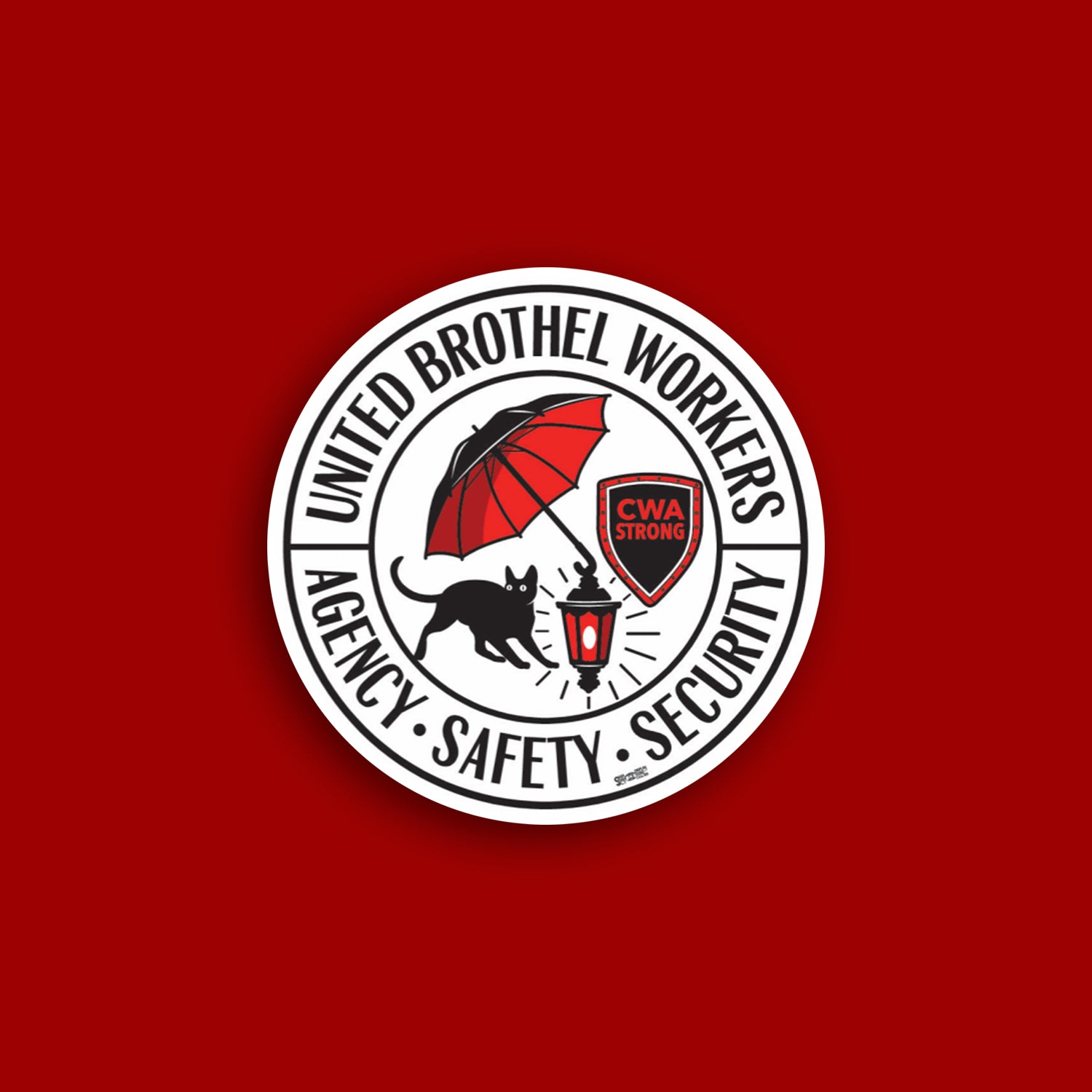 United Brothel Workers Union Sticker